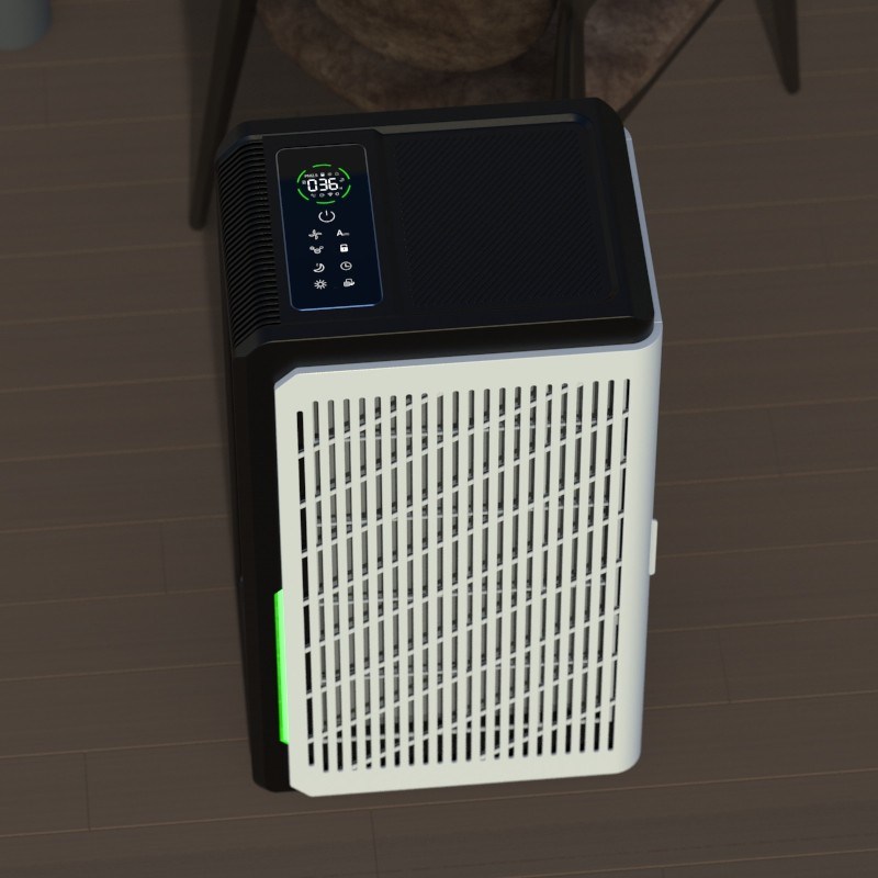 Living Room 240W Hepa Filter Wall Mounted Air Purifier With Humidification